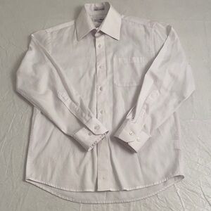 David Oliver white button down dress shirt 12